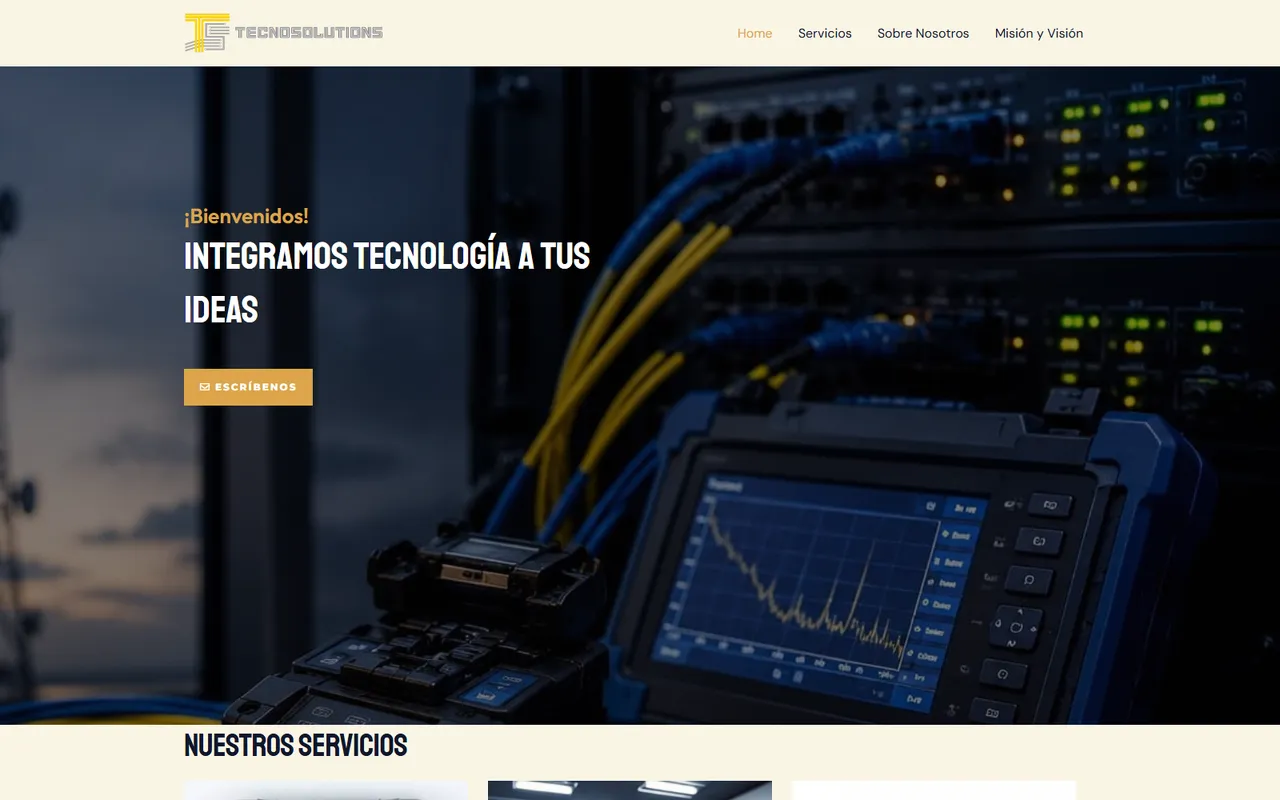 Captura del sitio Tecnosolutions
